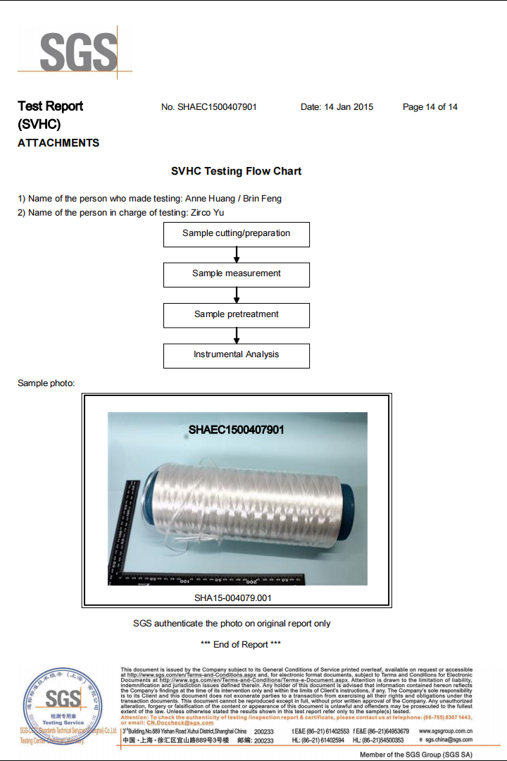 Ultra high molecular weight polyethylene short fiber yarn